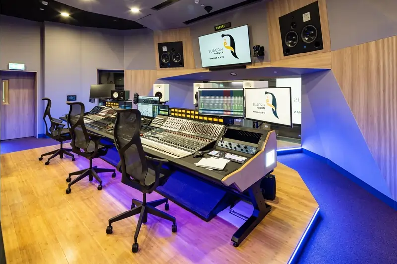 Alternate view of minimalist studio interior